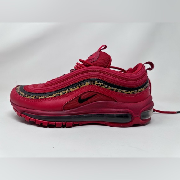 Nike Air Max 97 Red Leopard Womens Size 7.5 Athletic Shoes Sneakers - Picture 13 of 13